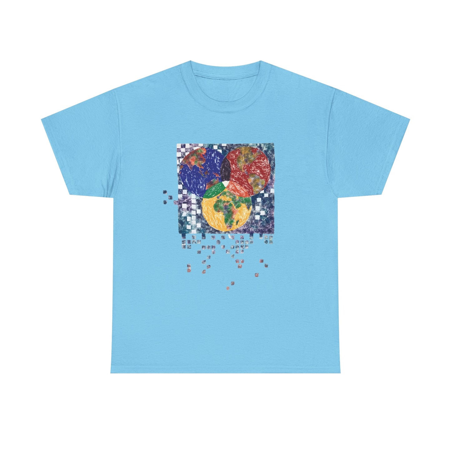 Interconnected Worlds | Abstract Earth Art Unisex Cotton T-Shirt