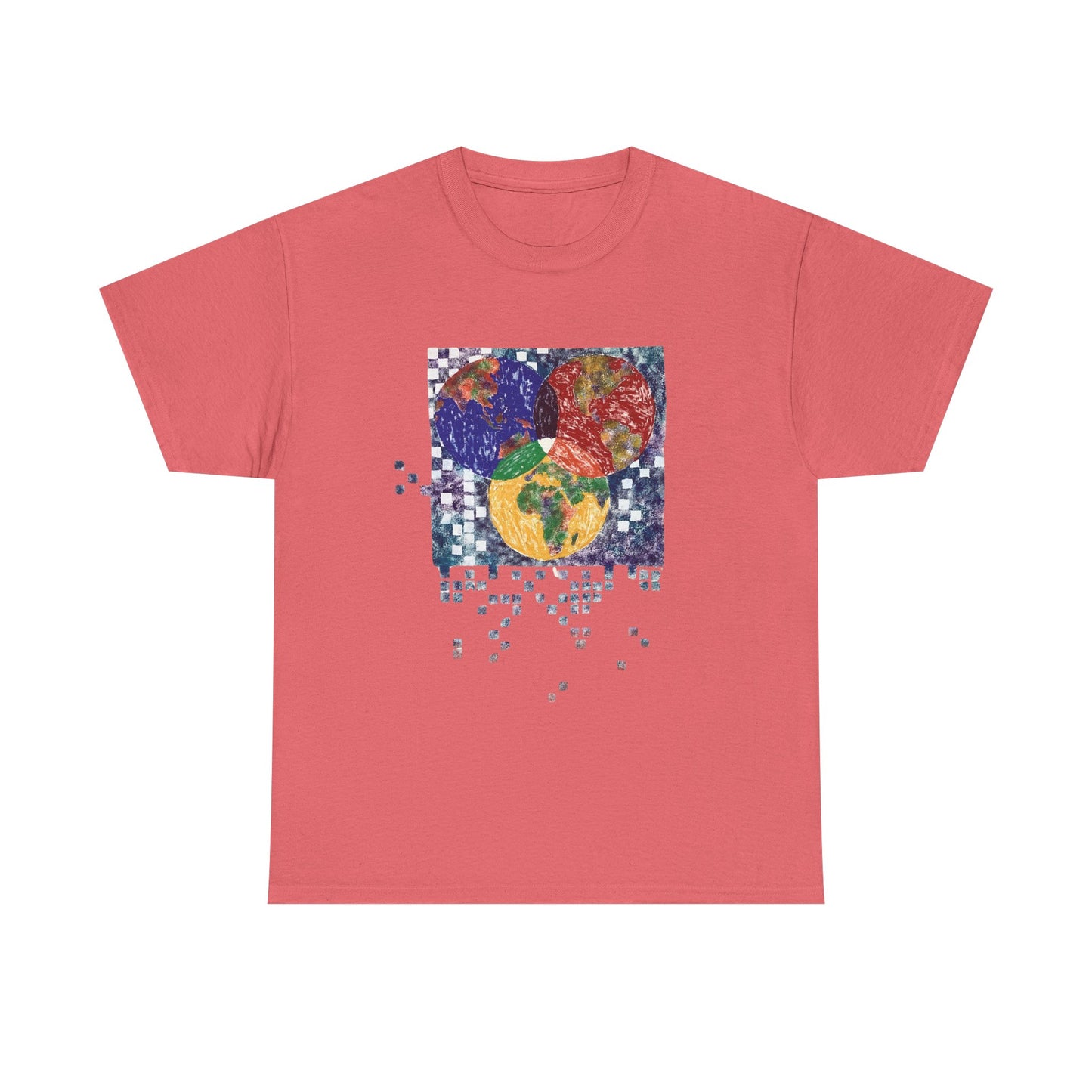 Interconnected Worlds | Abstract Earth Art Unisex Cotton T-Shirt