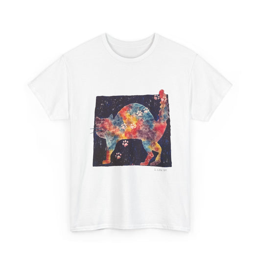 Cosmic Paws | Vibrant Galaxy Cat Art Unisex T-Shirt