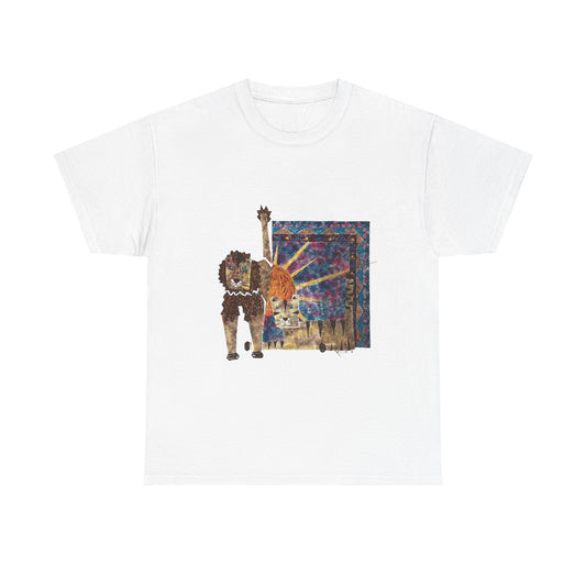 Strength & Reflection | Majestic Lions Abstract Art Unisex T-Shirt