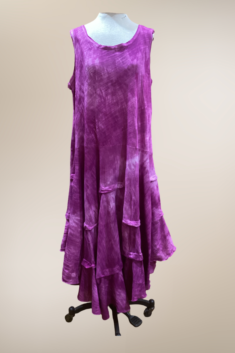 One of a Kind Cotton Slub Knit Celestial Flow Dress