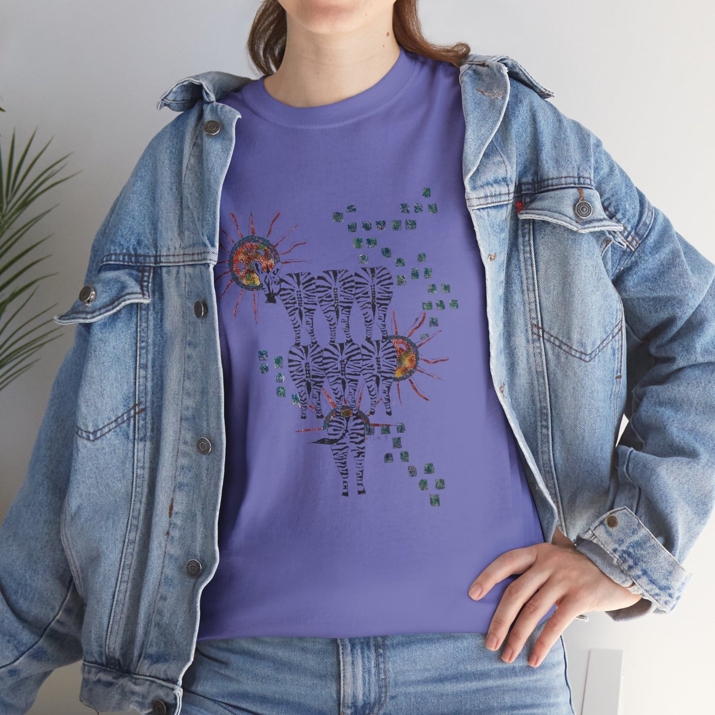 Solar Stripes | Abstract Zebras & Sun Art Unisex T-Shirt