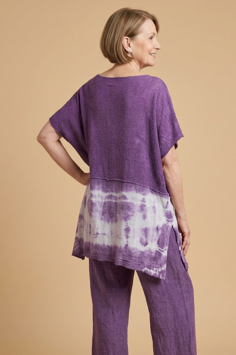 Odette Vest Shibori Dyed