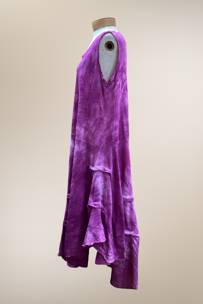 One of a Kind Cotton Slub Knit Celestial Flow Dress