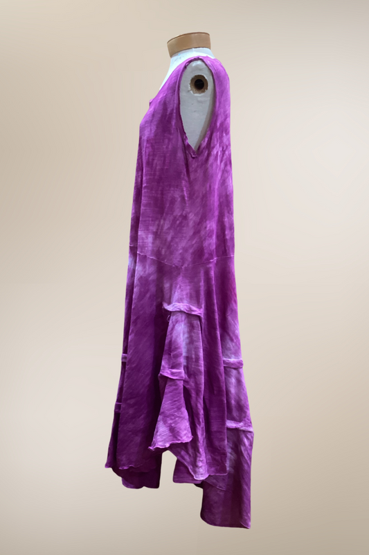 One of a Kind Cotton Slub Knit Celestial Flow Dress