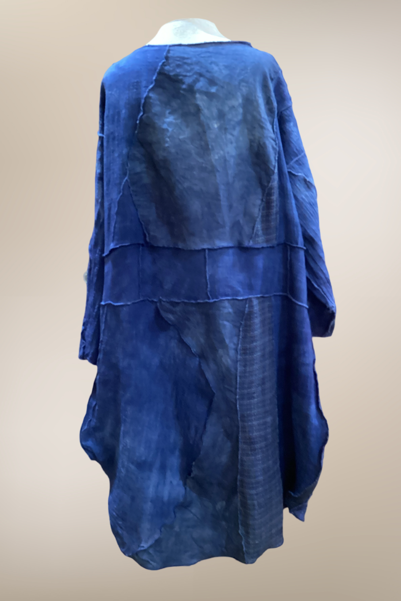 One of a Kind Indigo  Patchwork Duster