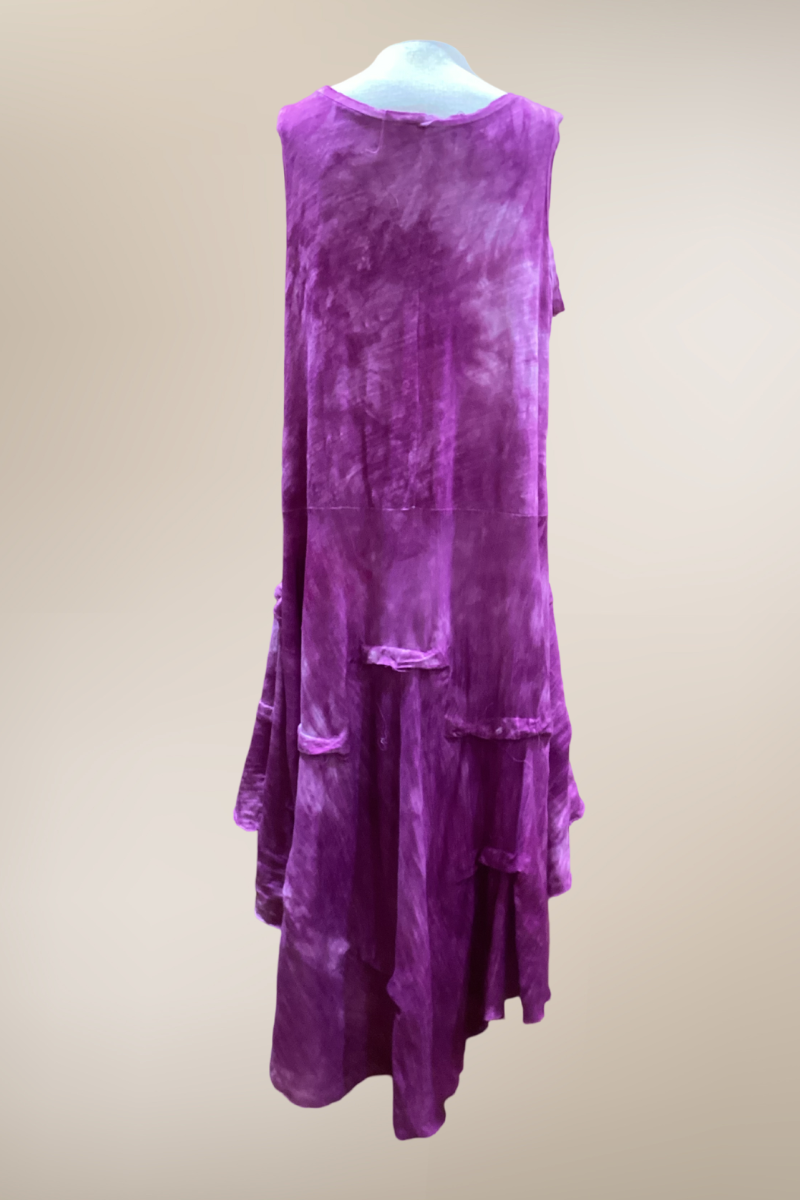 One of a Kind Cotton Slub Knit Celestial Flow Dress