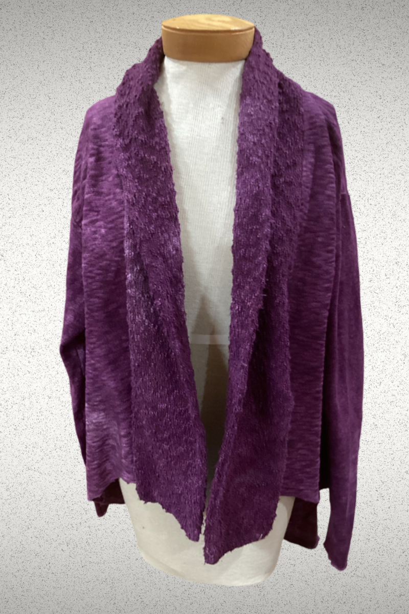 Luxe Boysenberry Cocoon Cardigan