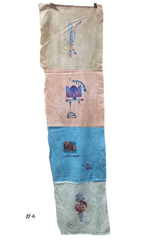 4 Panel Hand Dyed Hand Painted pieces - Steel Pony