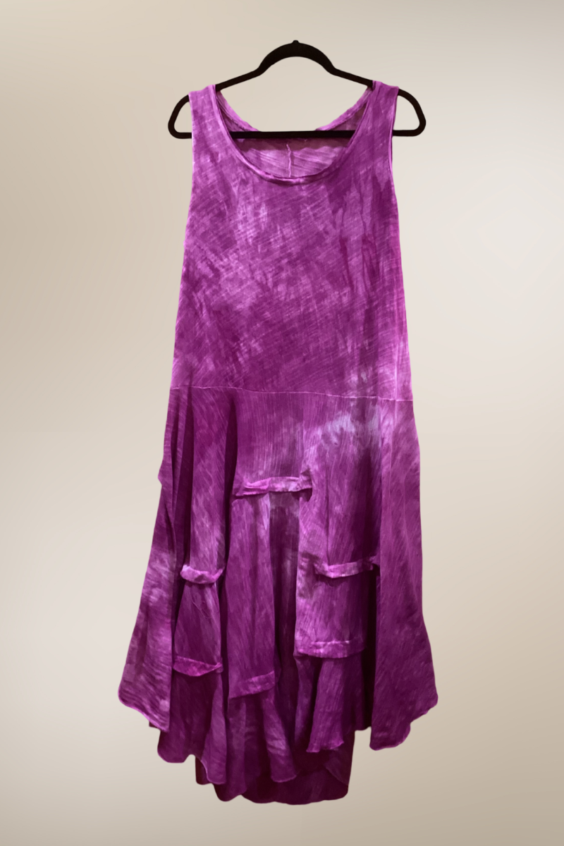 One of a Kind Cotton Slub Knit Celestial Flow Dress