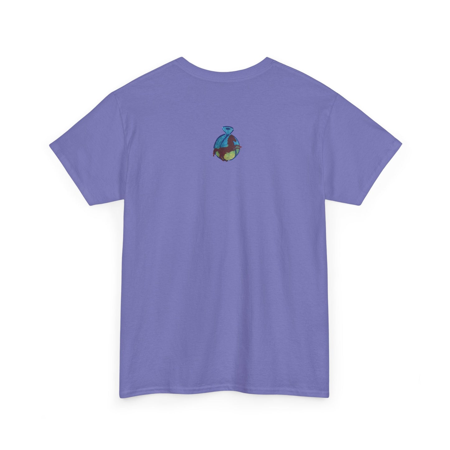 Interconnected Worlds | Abstract Earth Art Unisex Cotton T-Shirt
