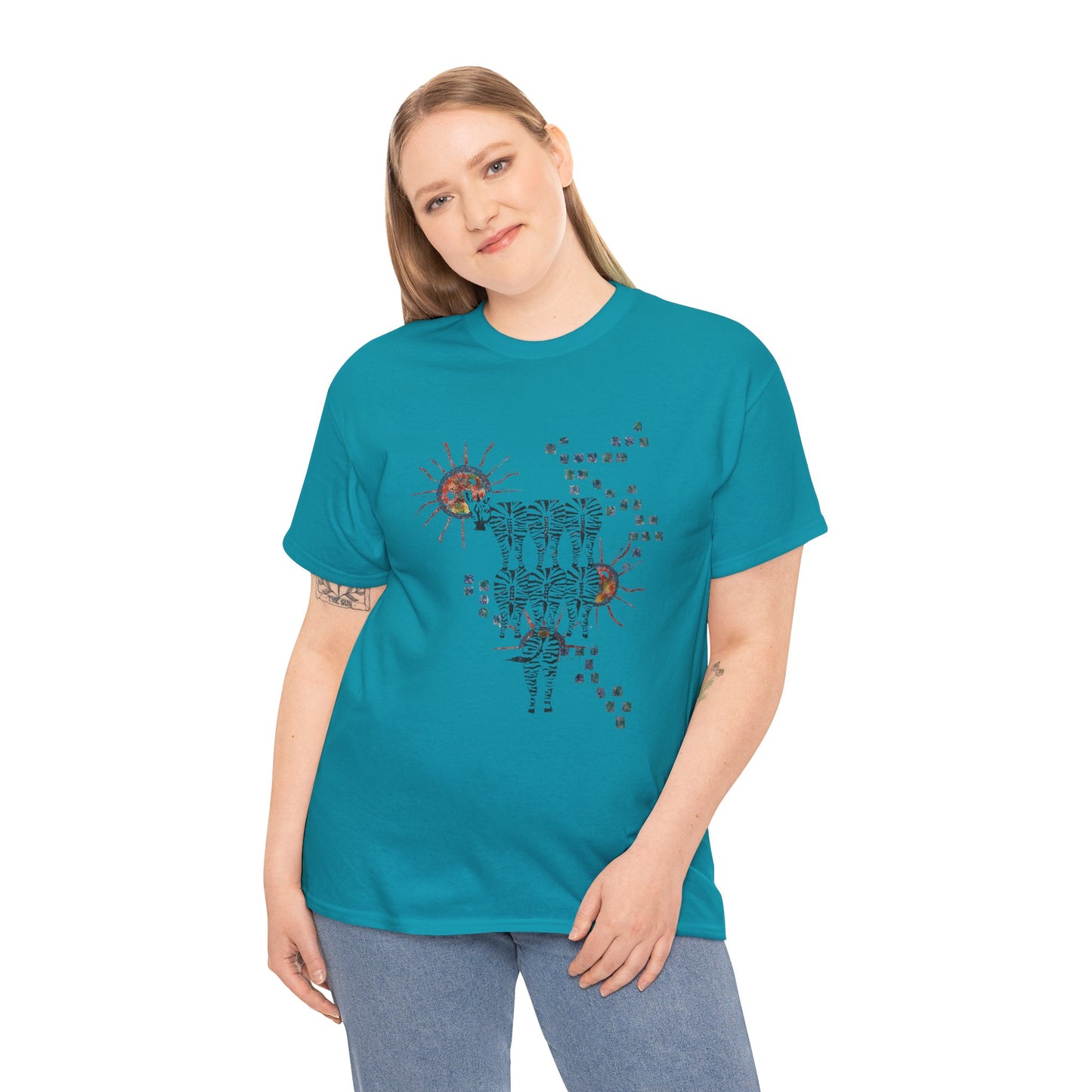 Solar Stripes | Abstract Zebras & Sun Art Unisex T-Shirt