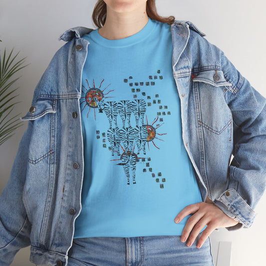 Solar Stripes | Abstract Zebras & Sun Art Unisex T-Shirt