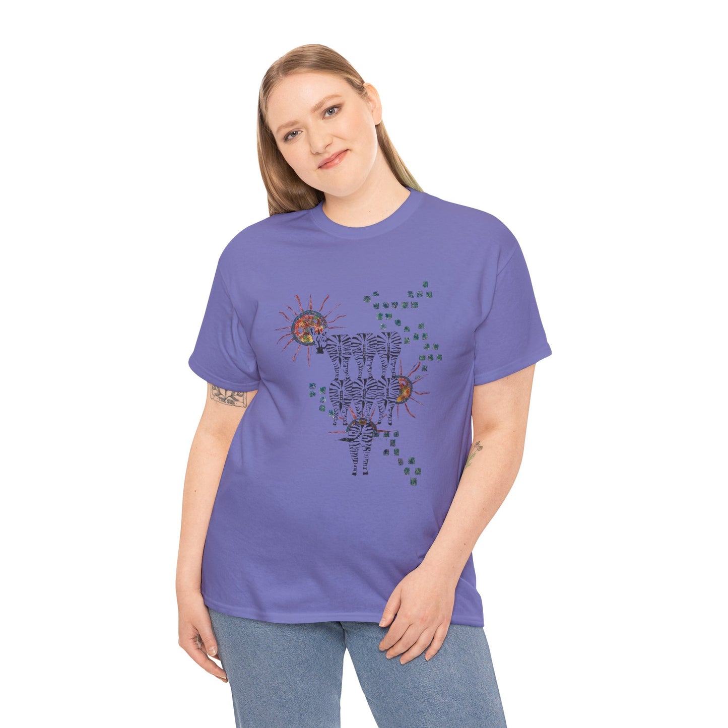 Solar Stripes | Abstract Zebras & Sun Art Unisex T-Shirt
