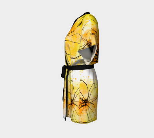 Sun Kissed Dreams Silk Kimono Robe