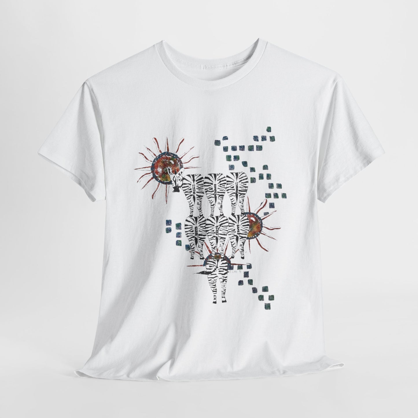 Solar Stripes | Abstract Zebras & Sun Art Unisex T-Shirt