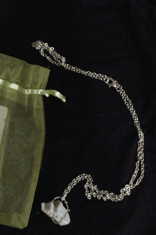 Amazonite crystal Necklace - Steel Pony