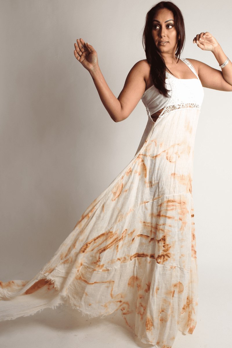 Boho Lace topped Dress - Steel Pony