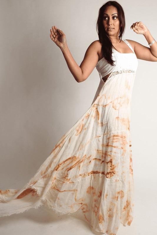 Boho Lace topped Dress - Steel Pony