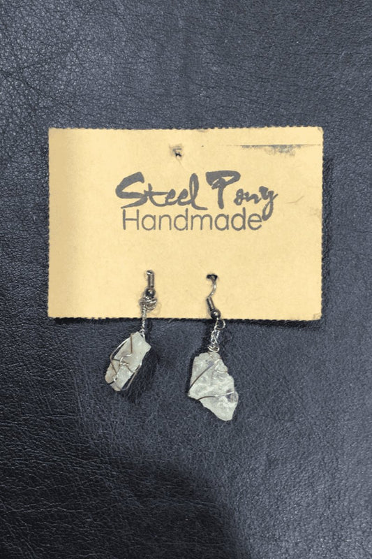 Crystal Earrings - Steel Pony