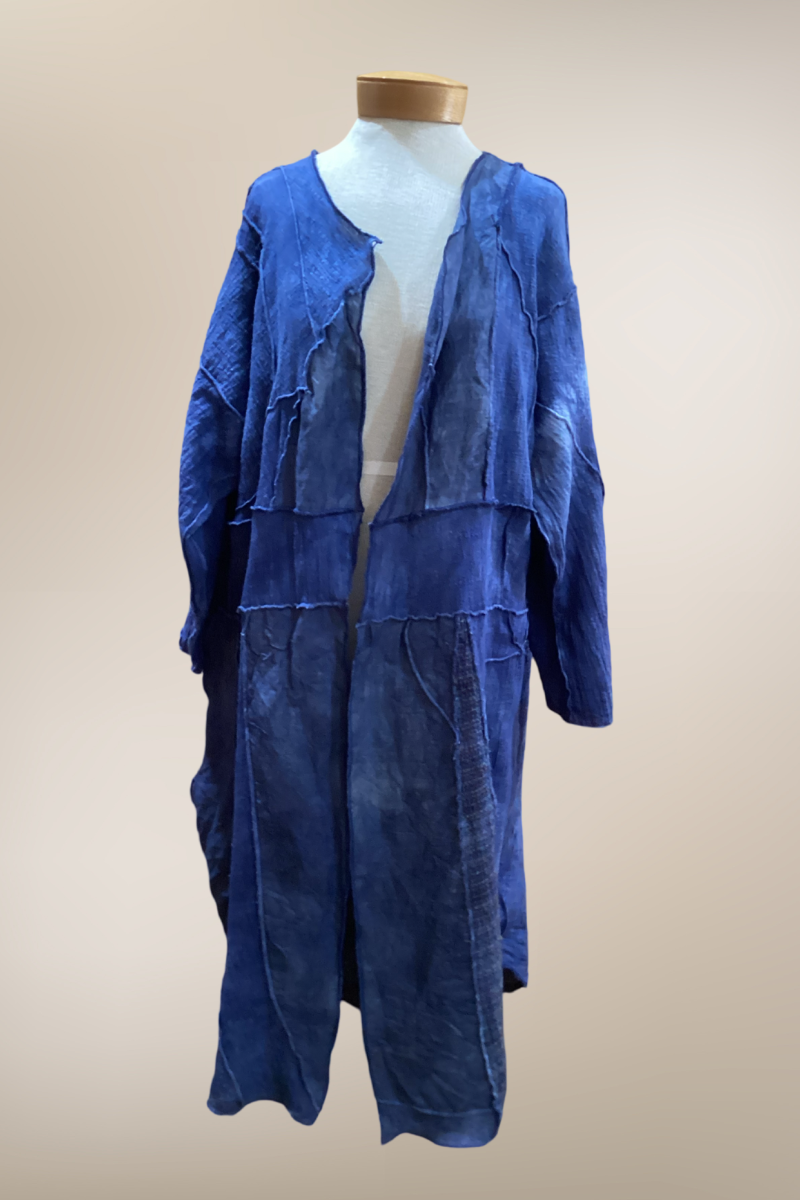 One of a Kind Indigo  Patchwork Duster