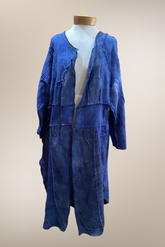 One of a Kind Indigo  Patchwork Duster