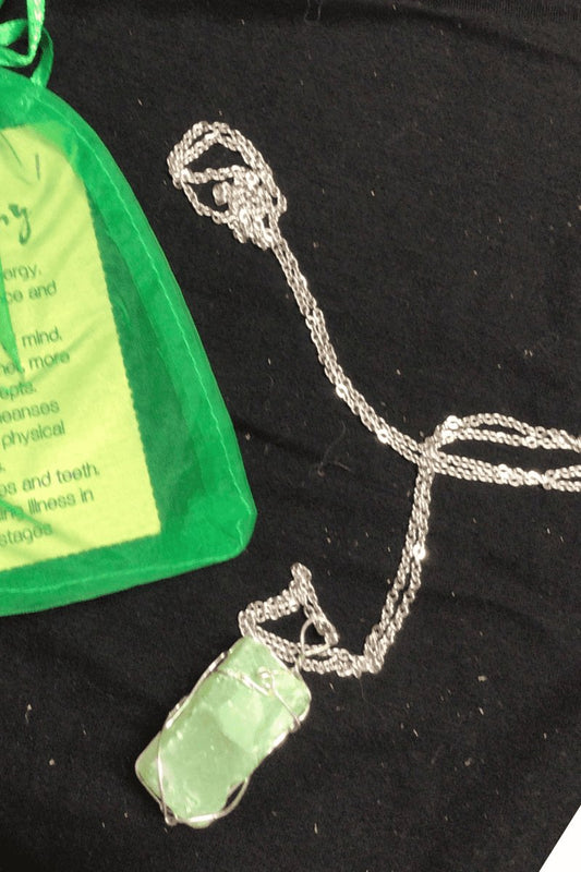 Fluorite Crystal healing Necklaces - Steel Pony