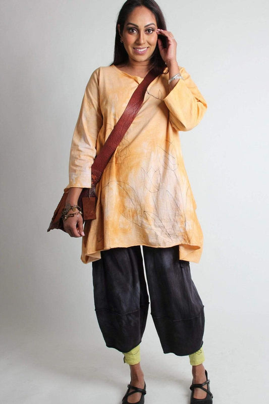 Genevieve Cotton Tunic with Embroidery on the Rack - Steel Pony
