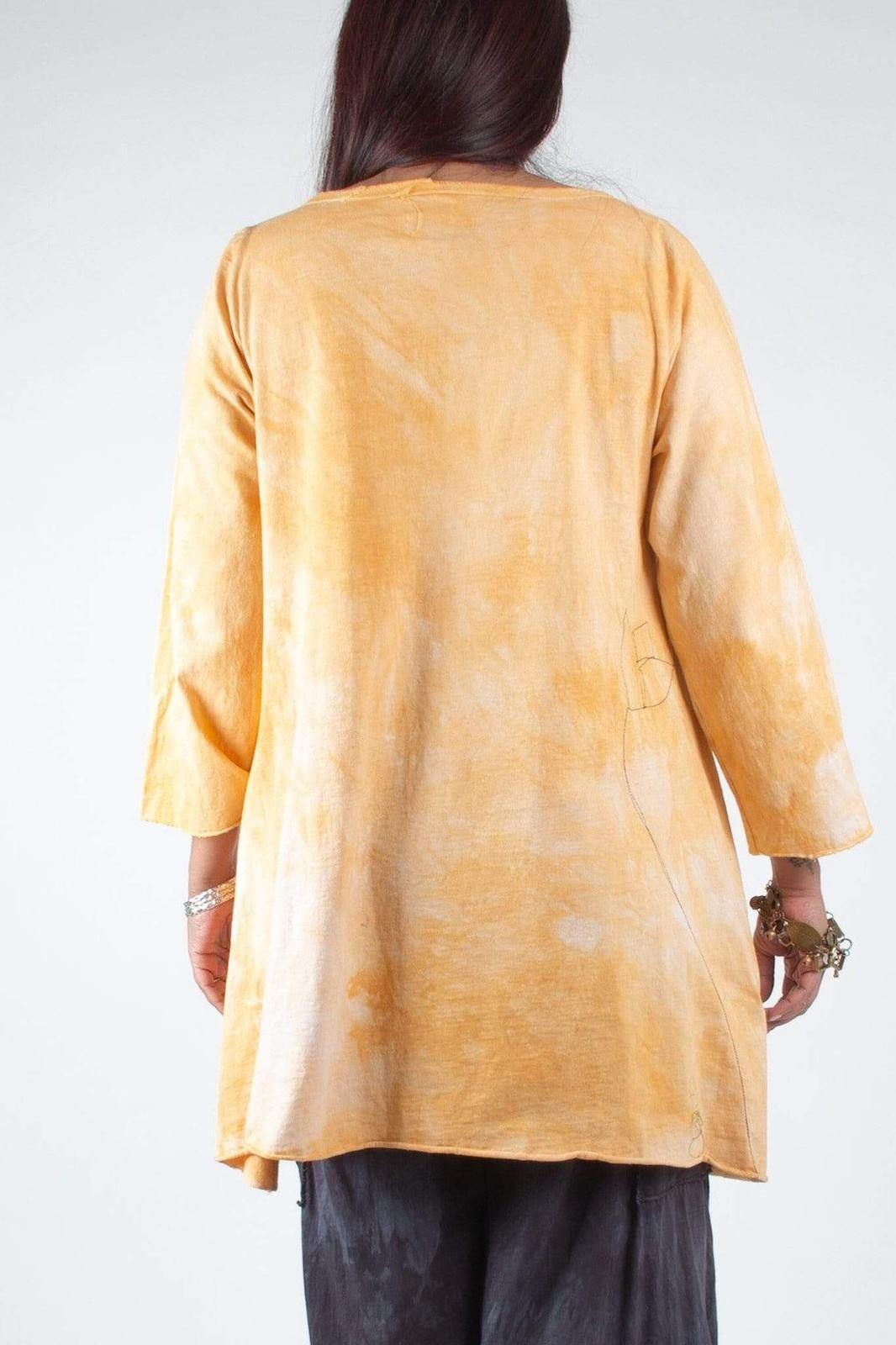 Genevieve Cotton Tunic with Embroidery on the Rack - Steel Pony