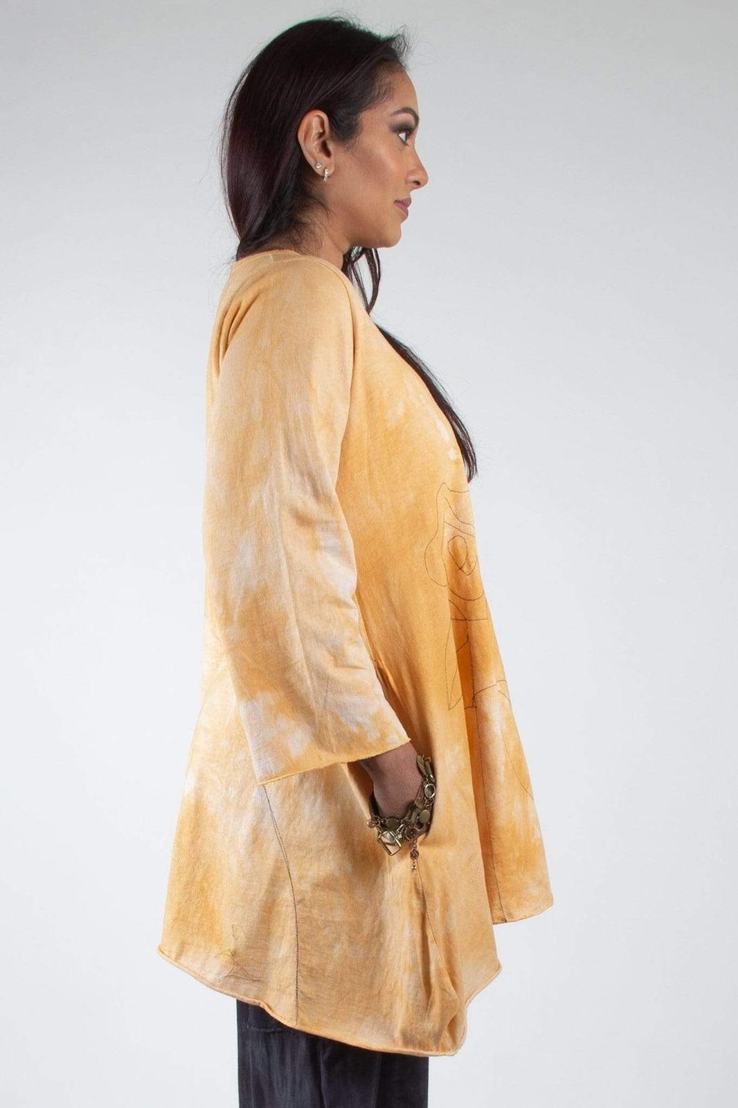 Genevieve Cotton Tunic with Embroidery on the Rack - Steel Pony