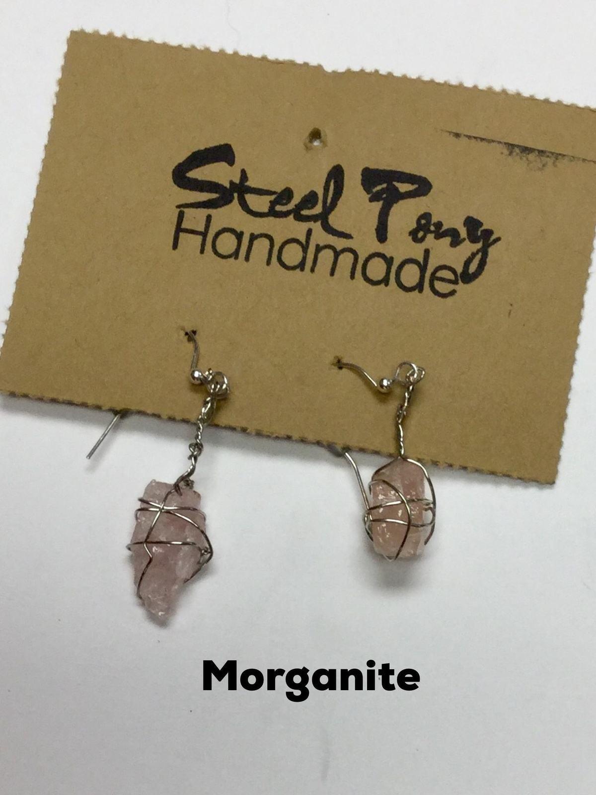 Healing Crystal Earrings - Steel Pony