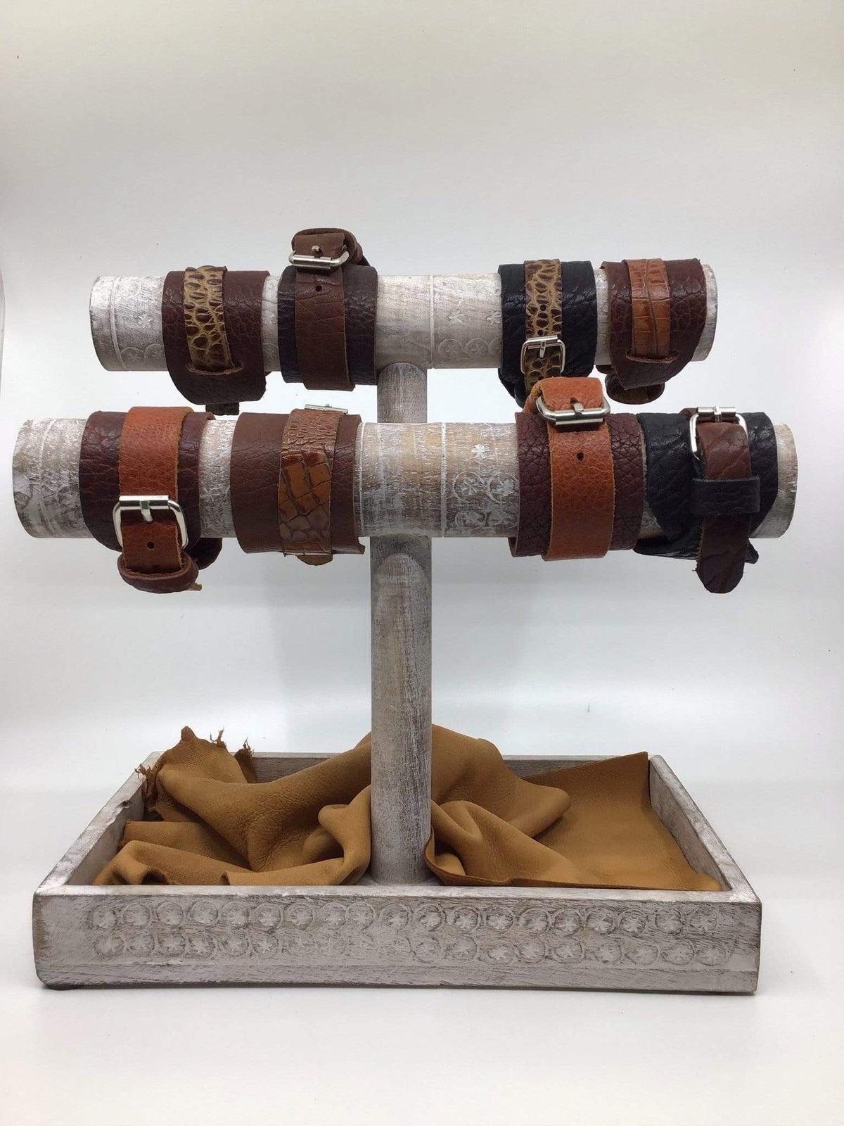 Leather Bracelet - Steel Pony