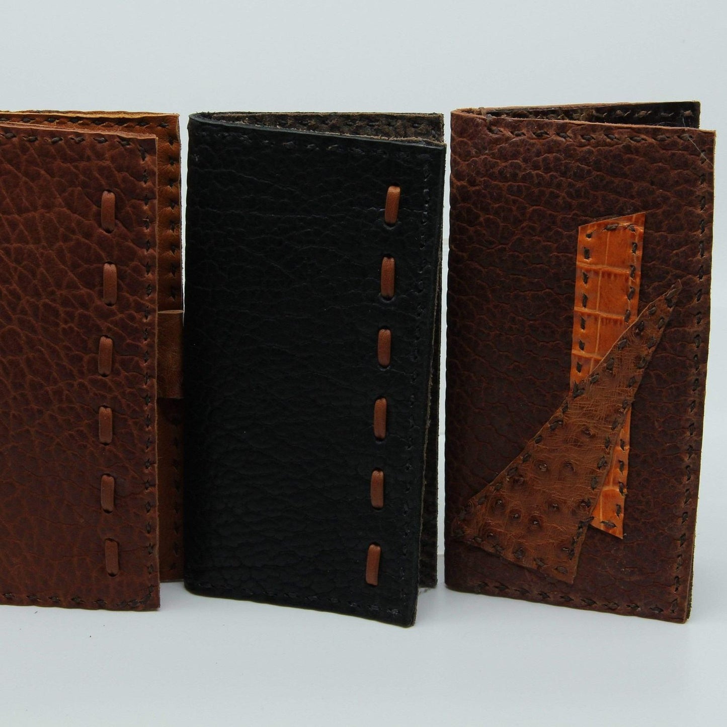 Leather Check Book Holders - Steel Pony