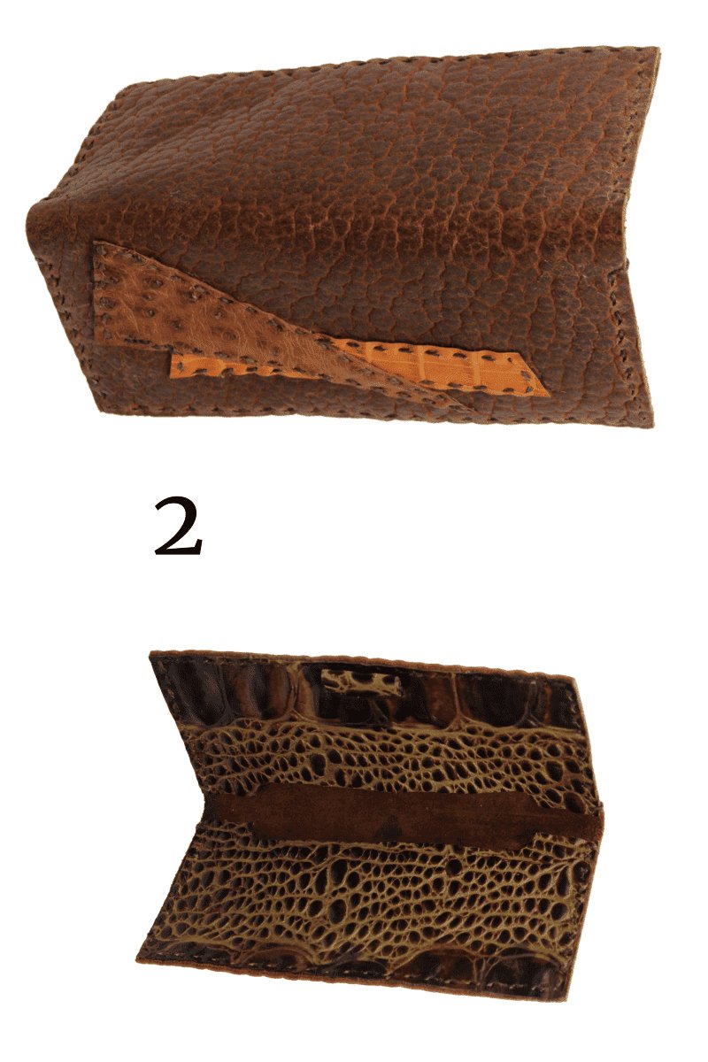 Leather Check Book Holders - Steel Pony