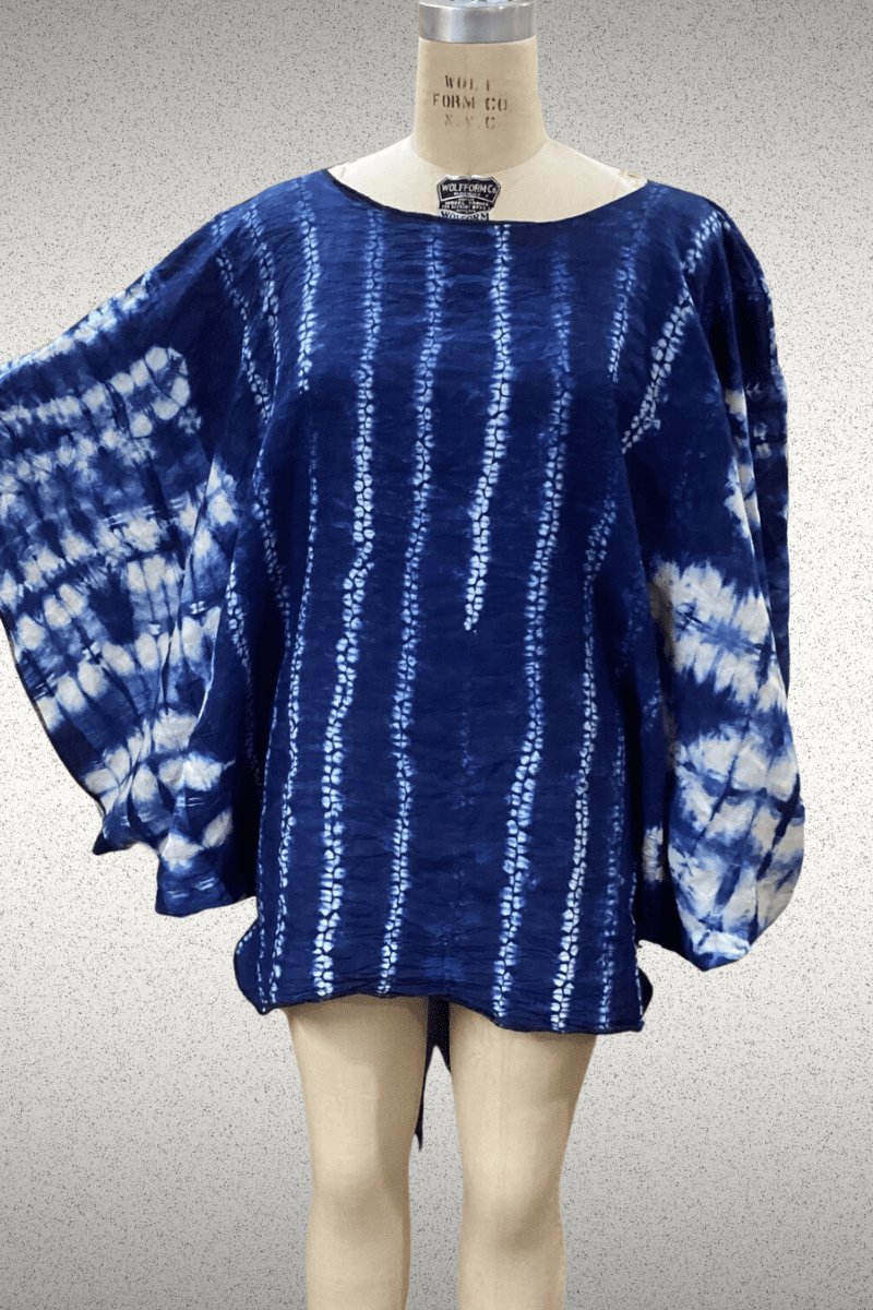 Linen Batwing One Size Tunic - Steel Pony