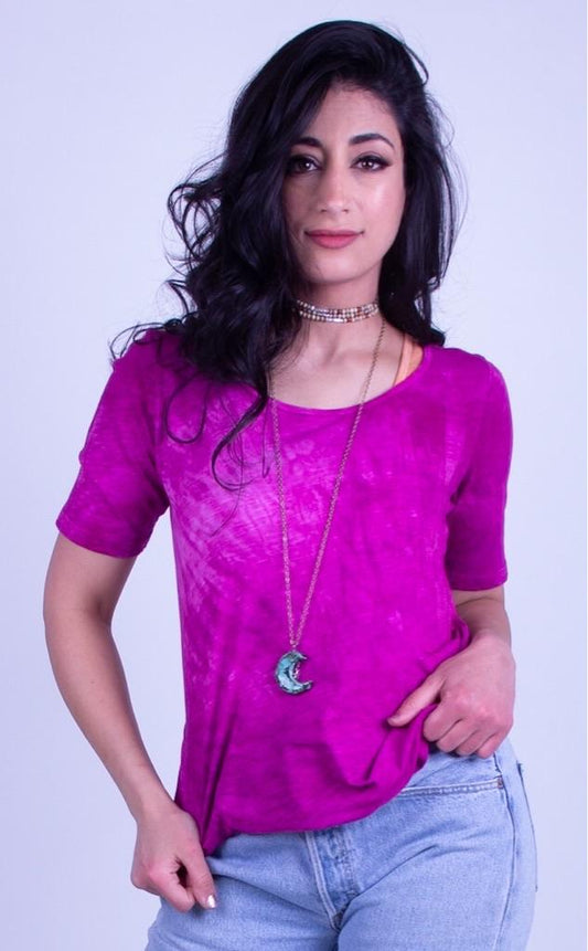 Myla Special Dye Slub Cotton T on the Rack - Steel Pony