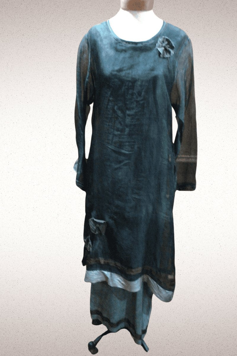 One of a Kind Green Organza Dress - Steel Pony