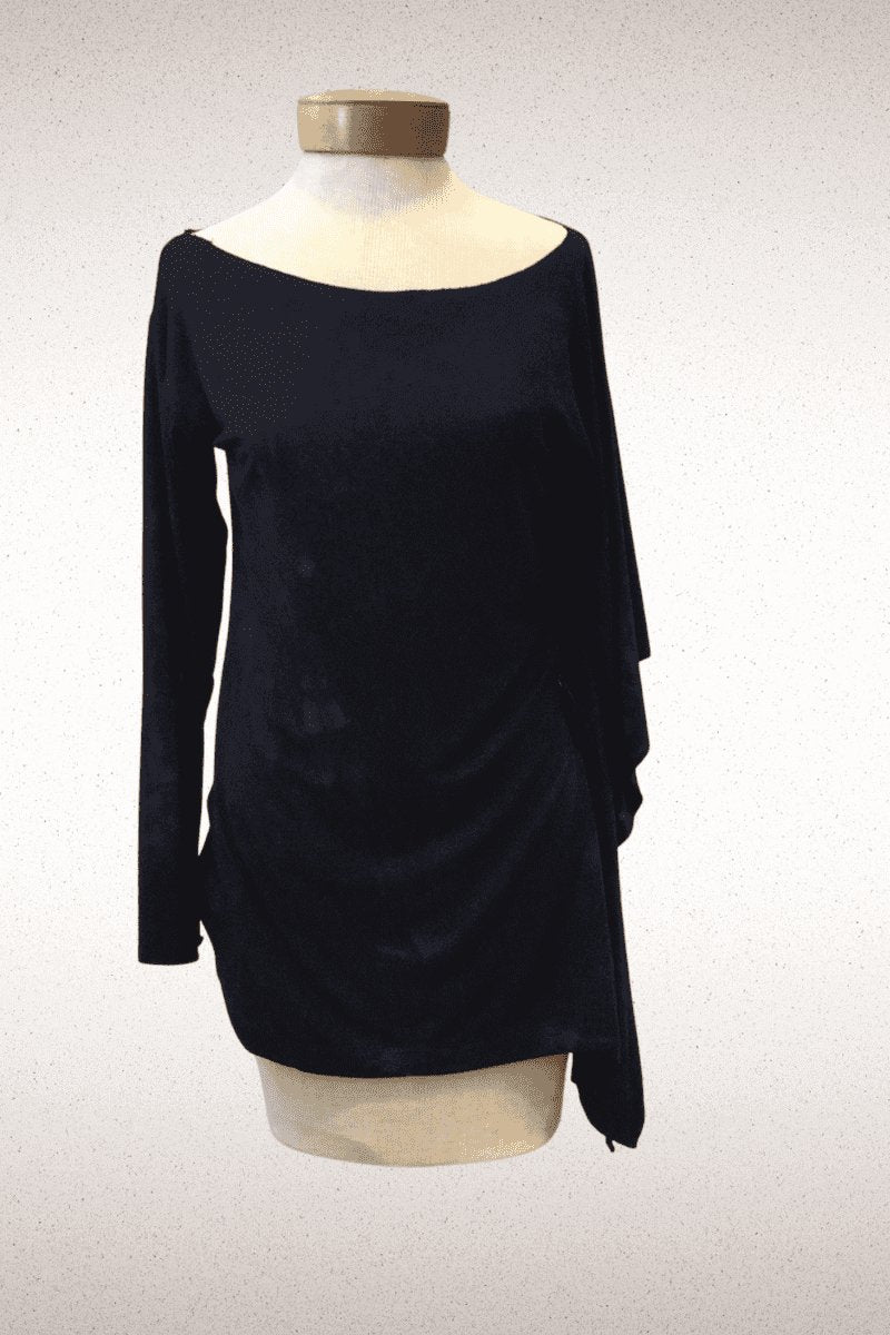 One of a Kind Modal One Sleeve Tunic - Steel Pony