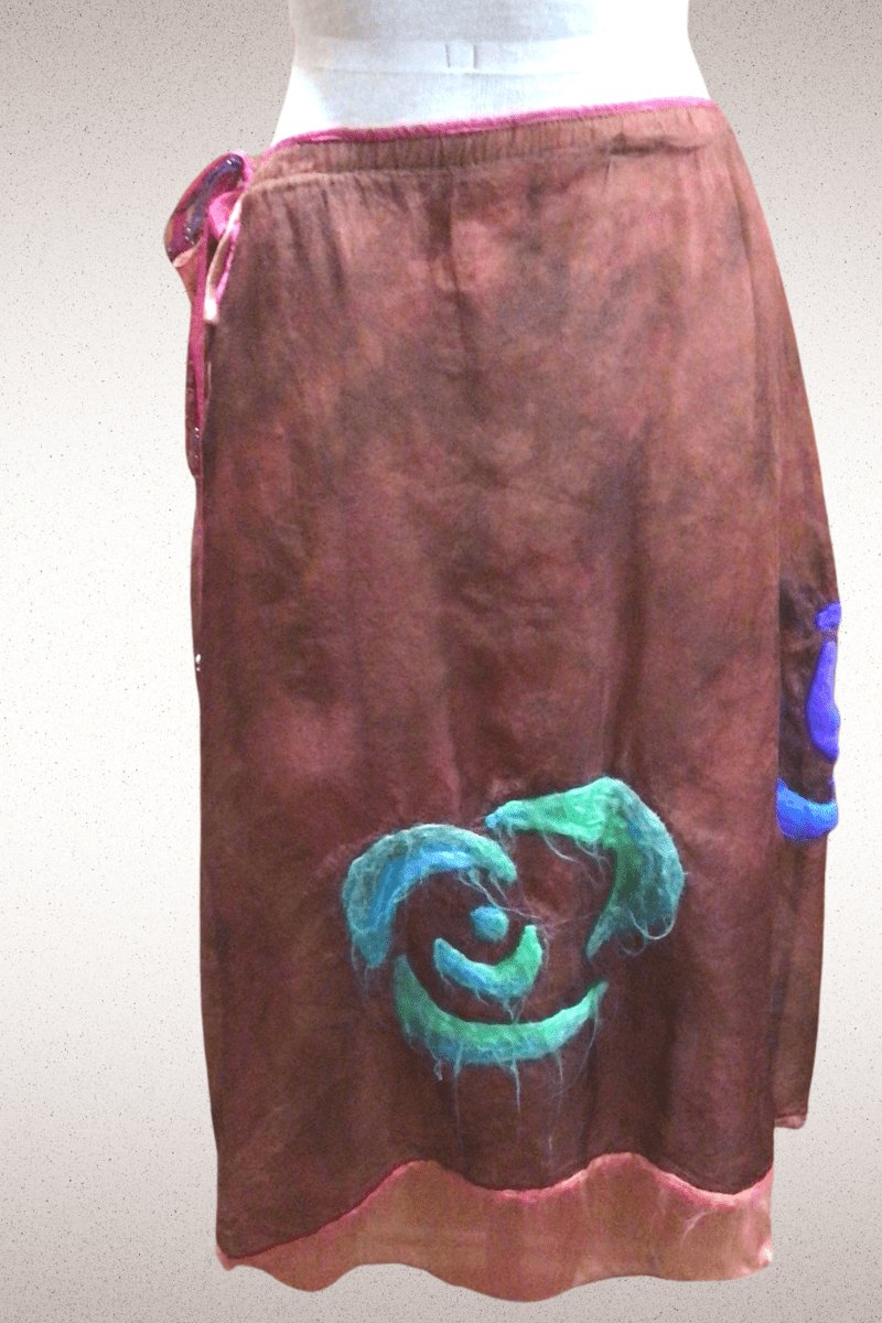 One of a Kind Silk Organza Skirt - Steel Pony