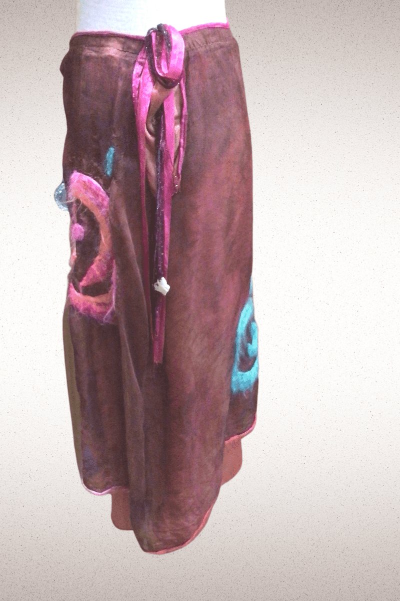 One of a Kind Silk Organza Skirt - Steel Pony