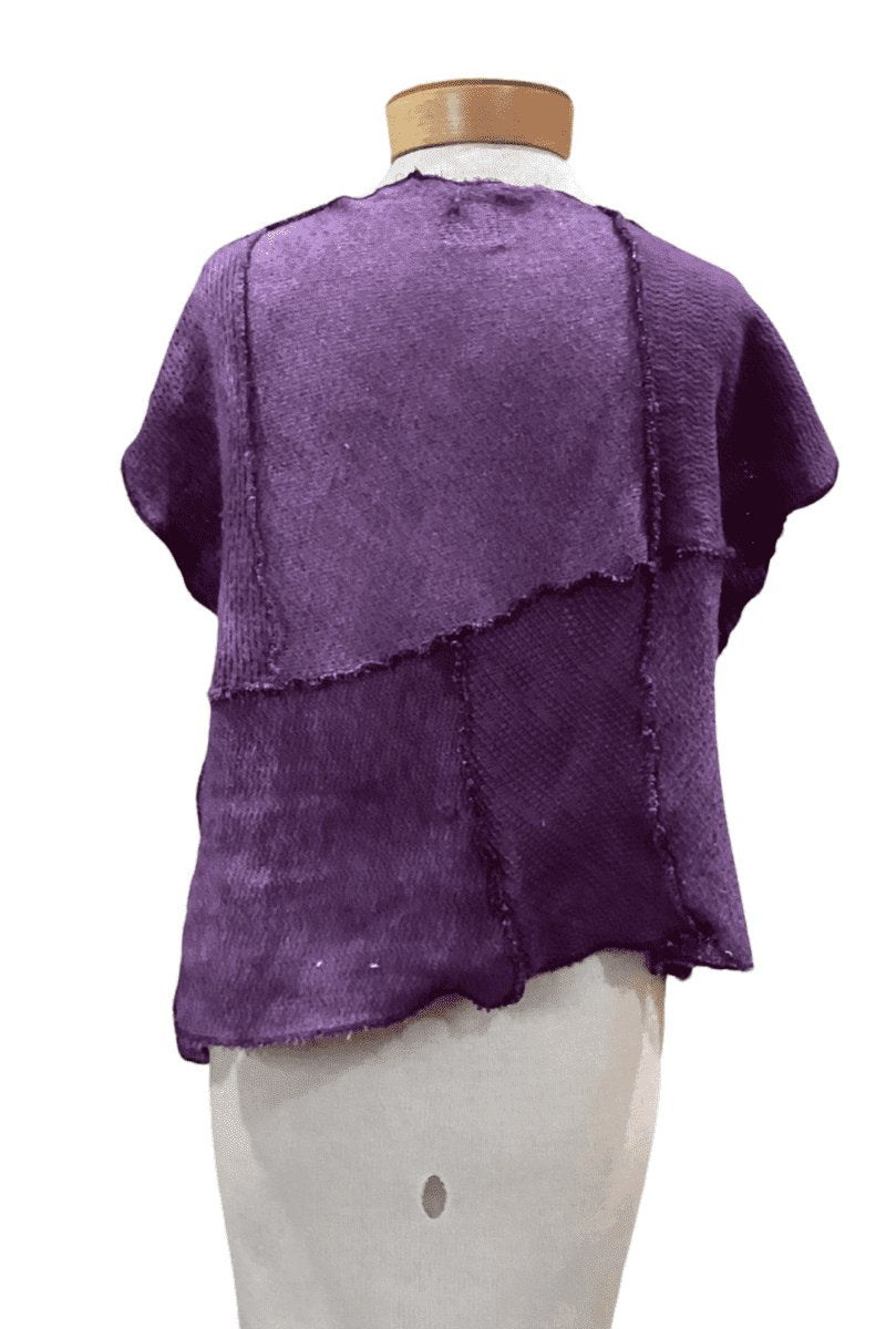 Patchwork Sweater Vest - Steel Pony