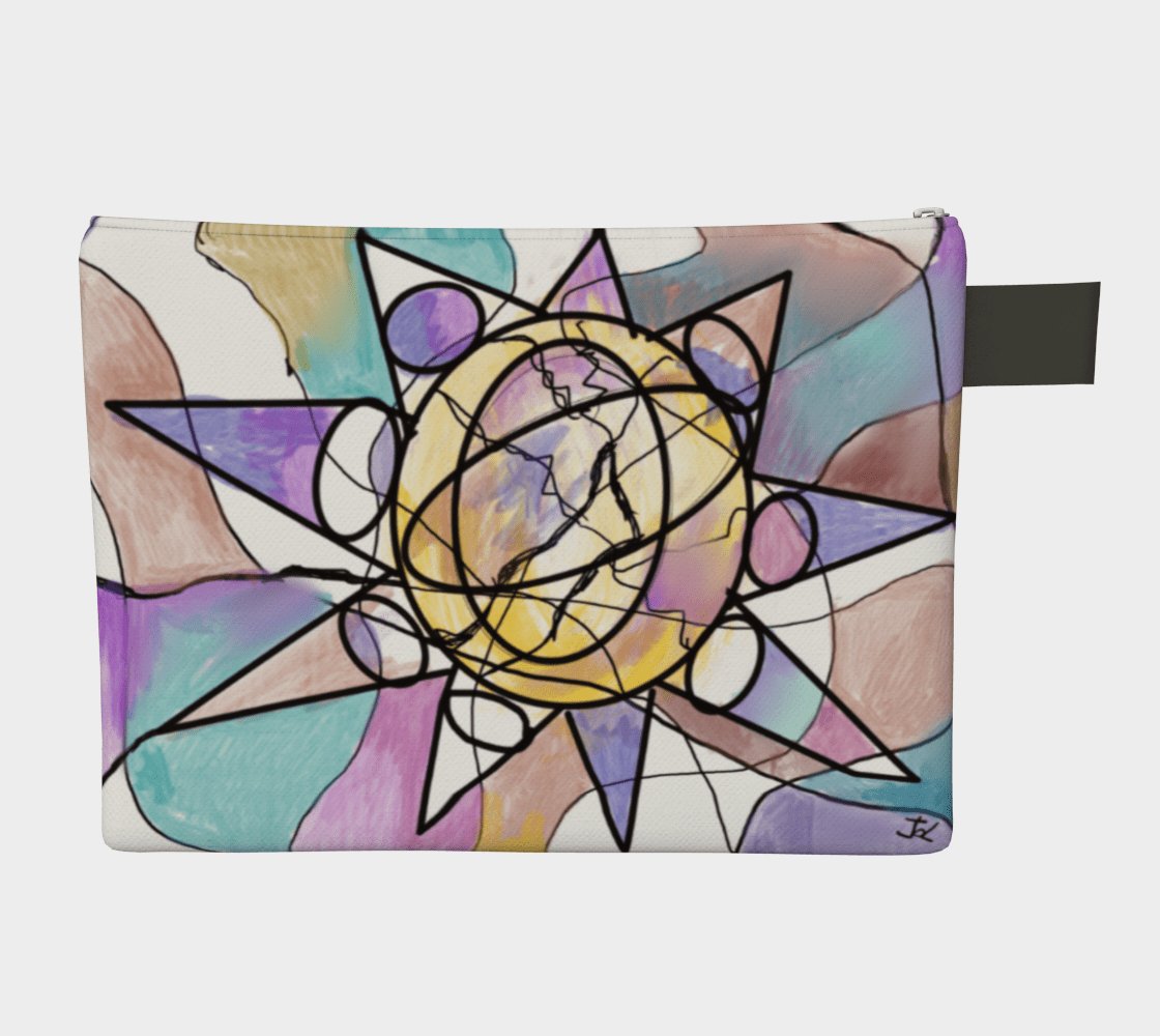 Radiant Rays Pouch zipper carryall - Steel Pony