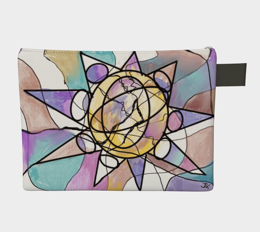 Radiant Rays Pouch zipper carryall - Steel Pony