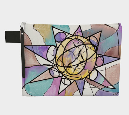 Radiant Rays Pouch zipper carryall - Steel Pony