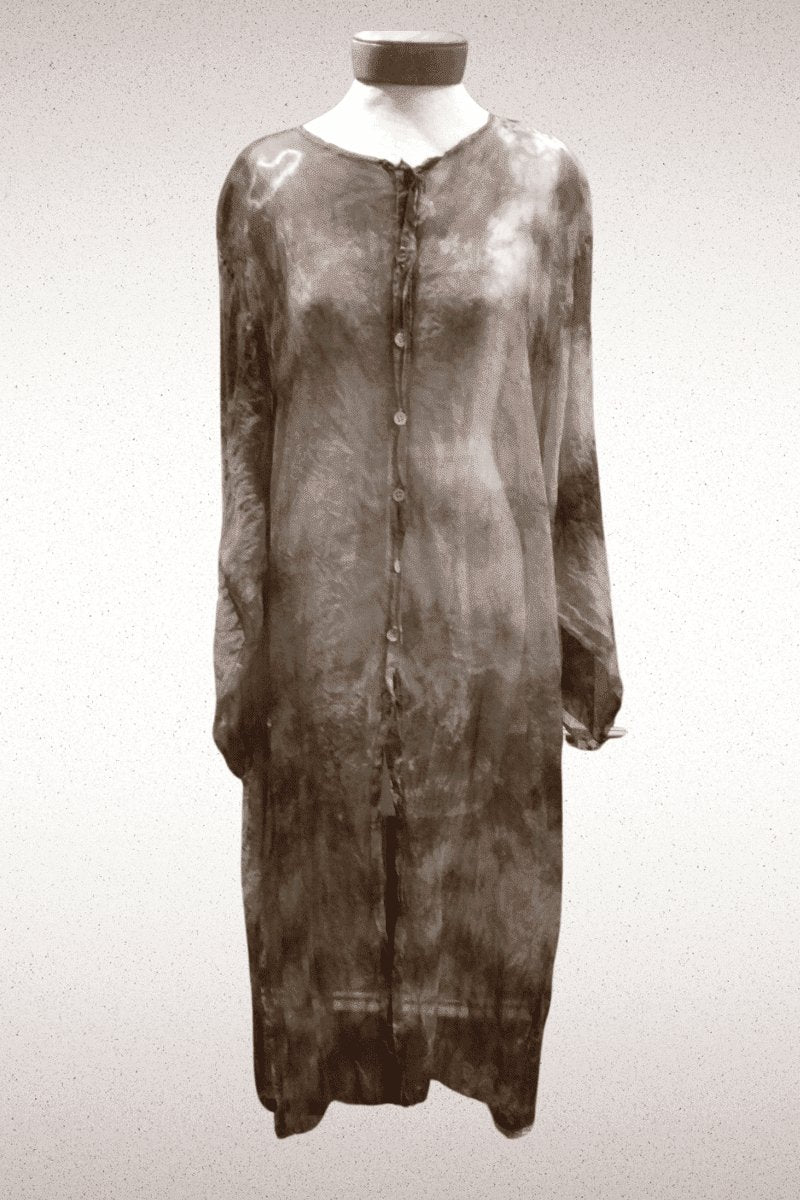 Silk Organza Duster - Steel Pony