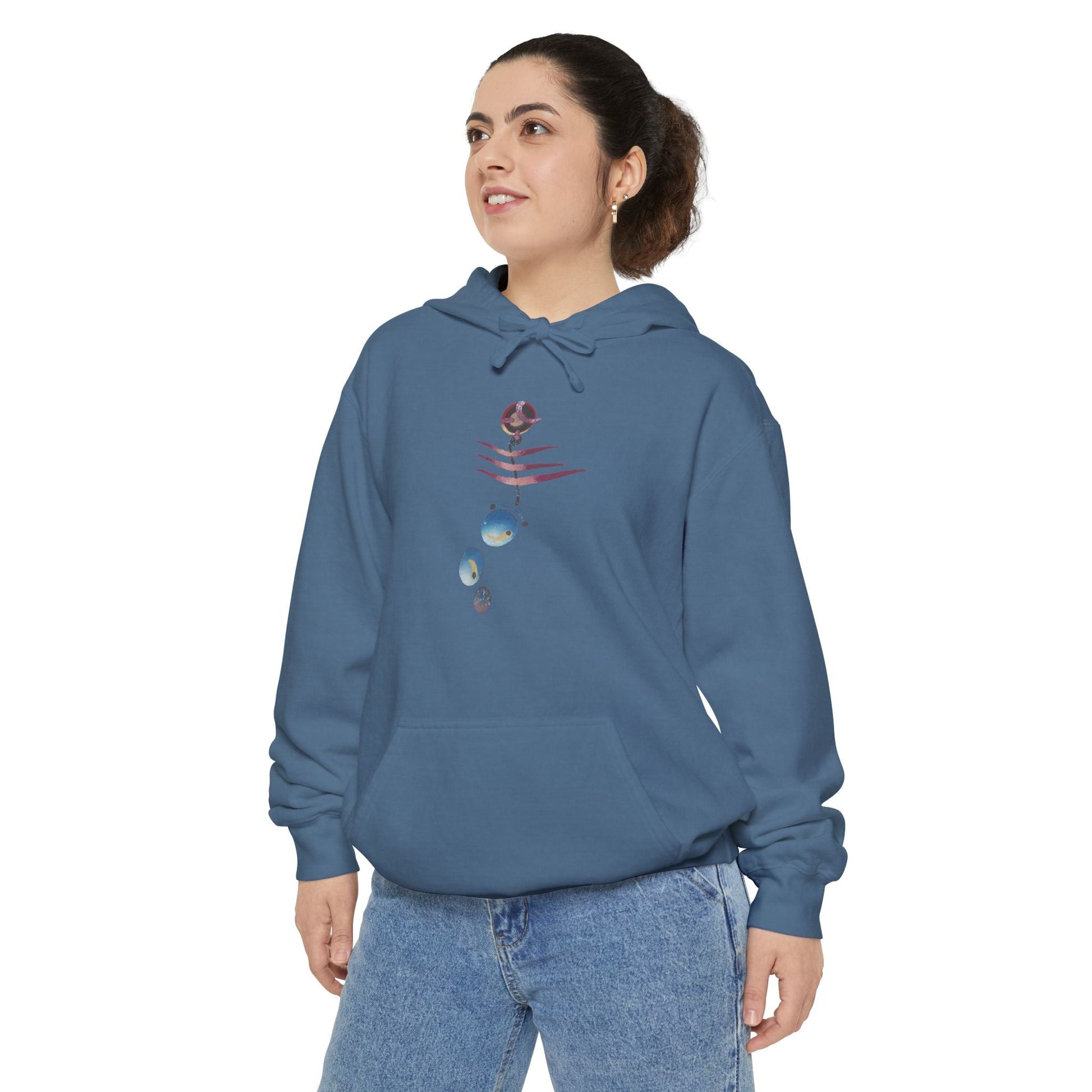 Unisex Garment - Dyed Hoodie Round Robin Design - Steel Pony