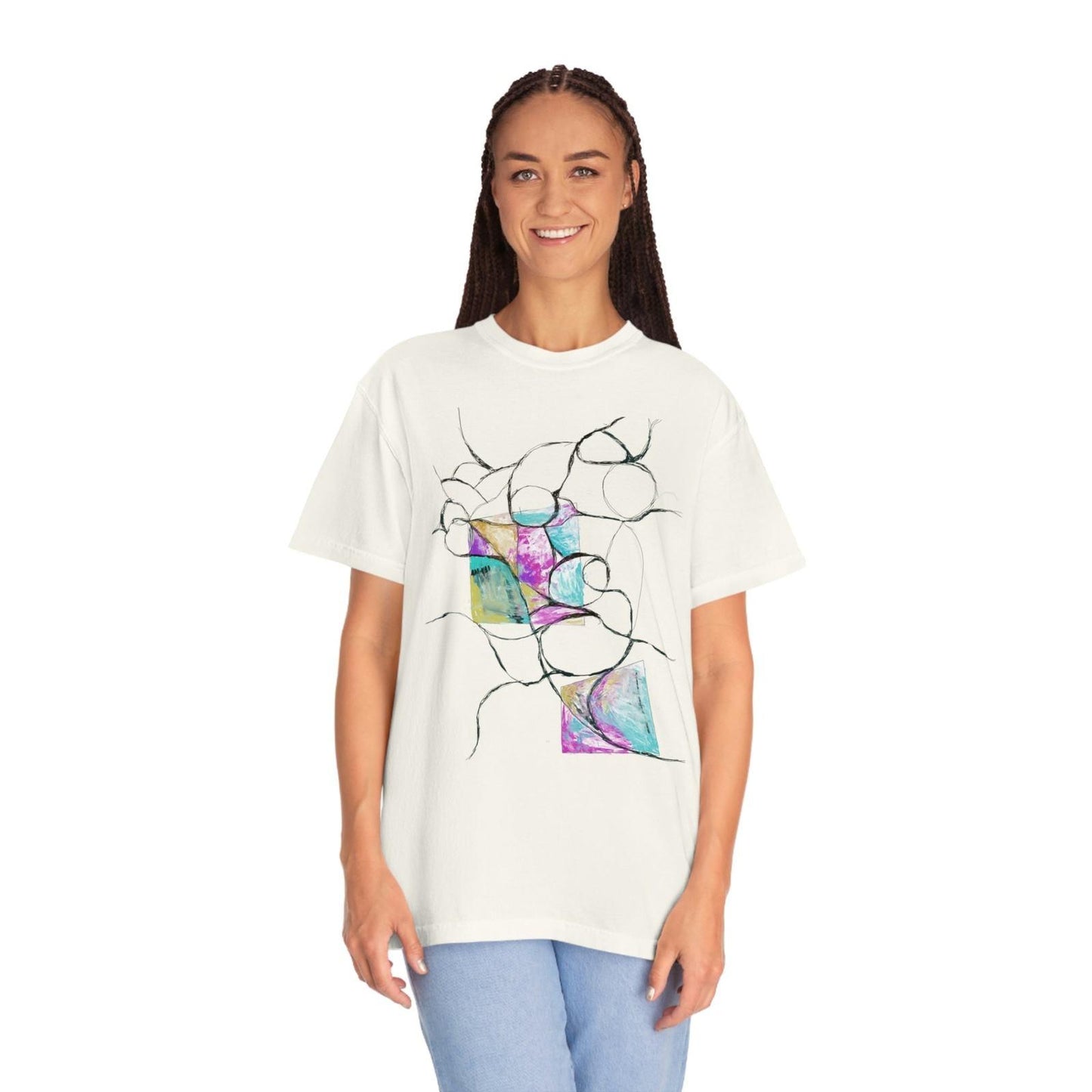 Unisex Garment - Dyed T - shirt - Steel Pony