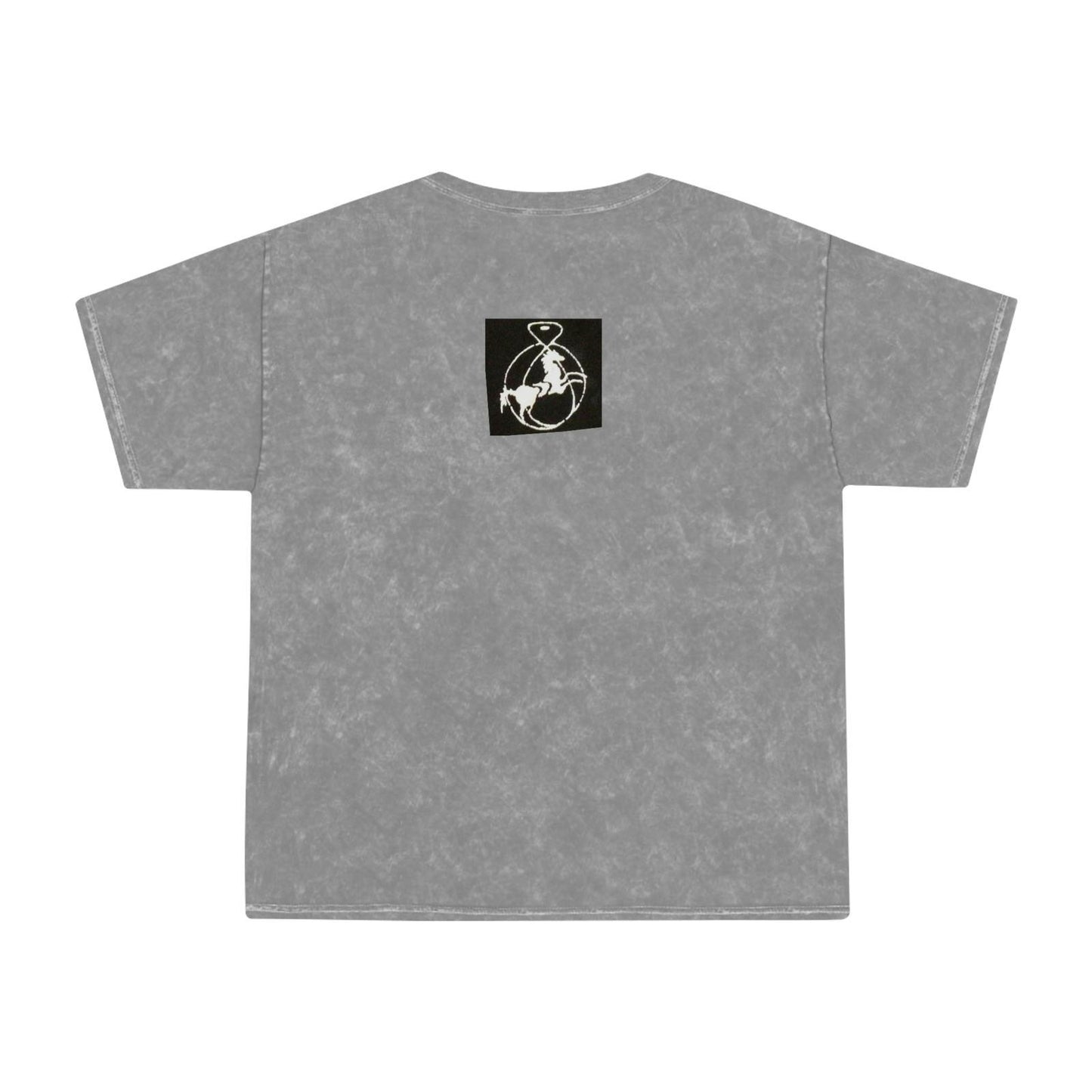 Unisex Mineral Wash T - Shirt crescent moon - Steel Pony