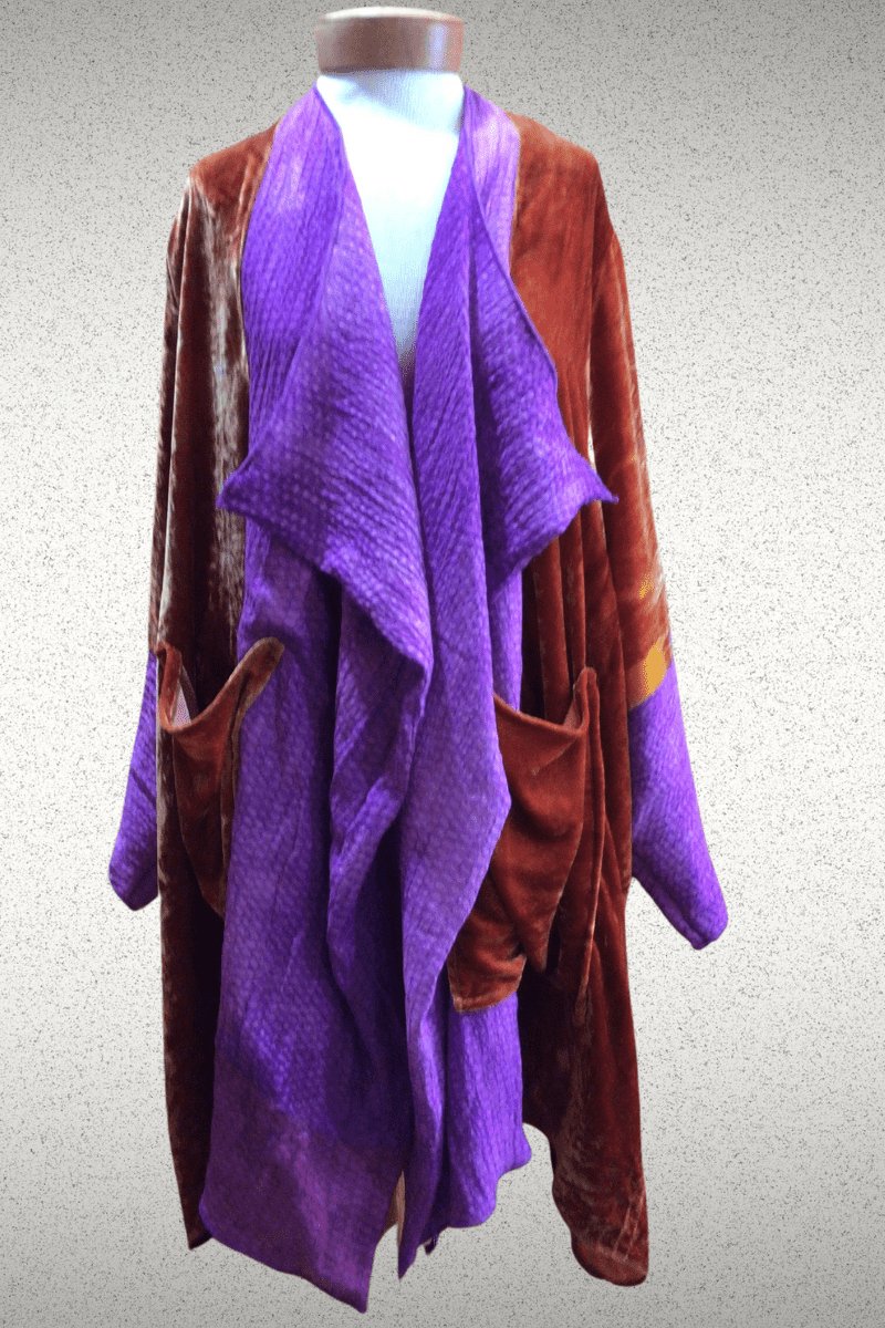 Velvet Kimono Jacket - Steel Pony