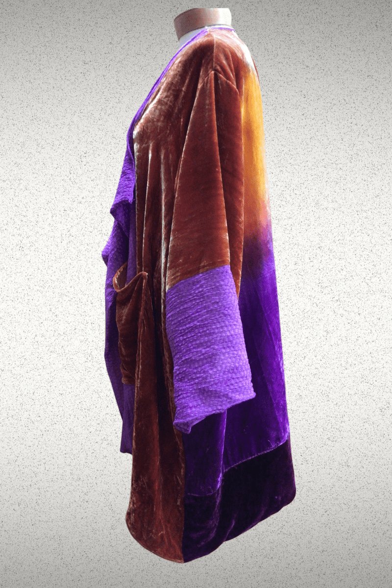 Velvet Kimono Jacket - Steel Pony